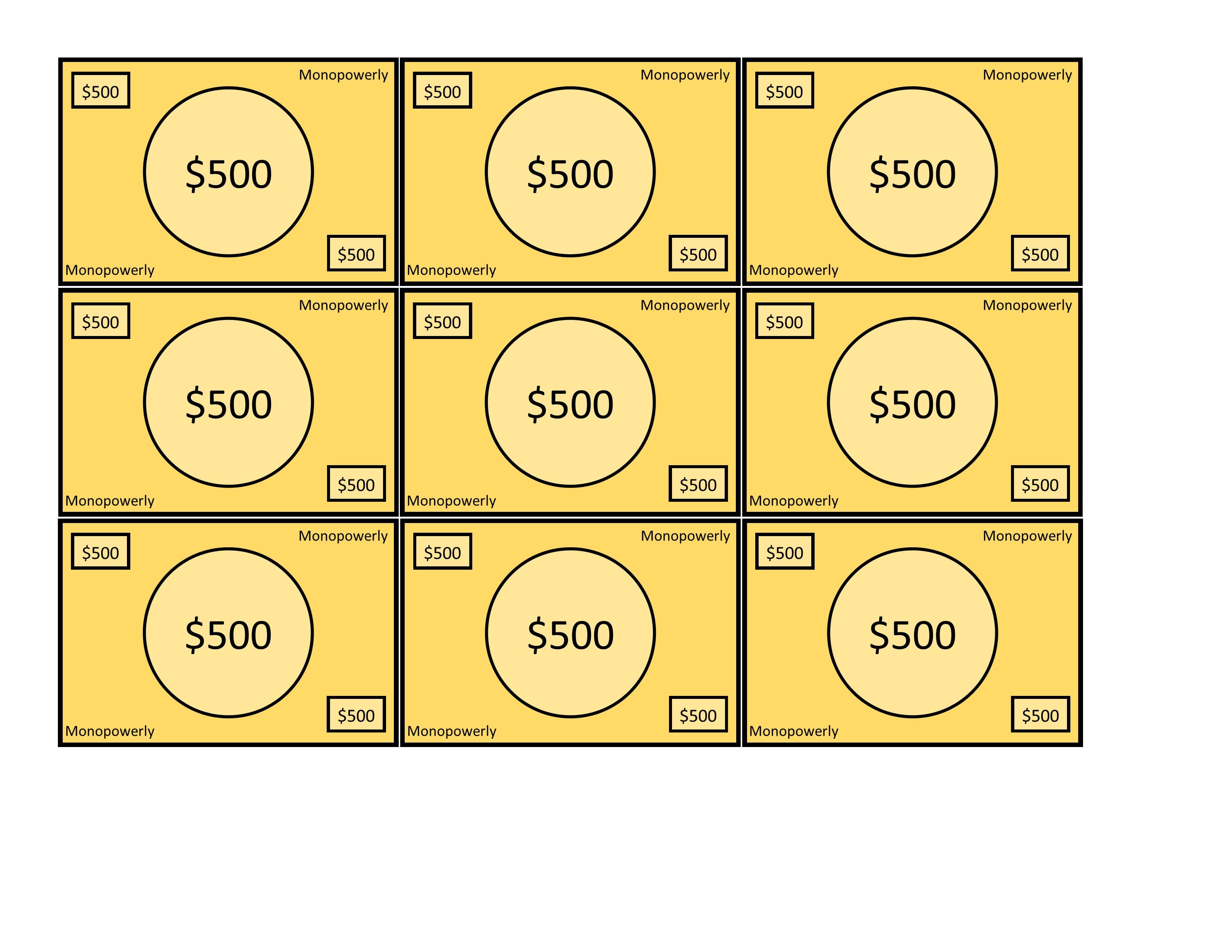 Money Print $500
